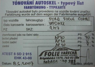 karta k fóliím